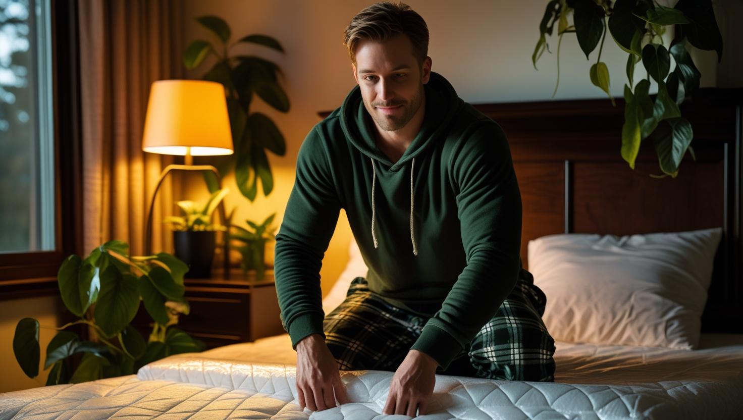 Signs of bed bugs visible on mattress cover