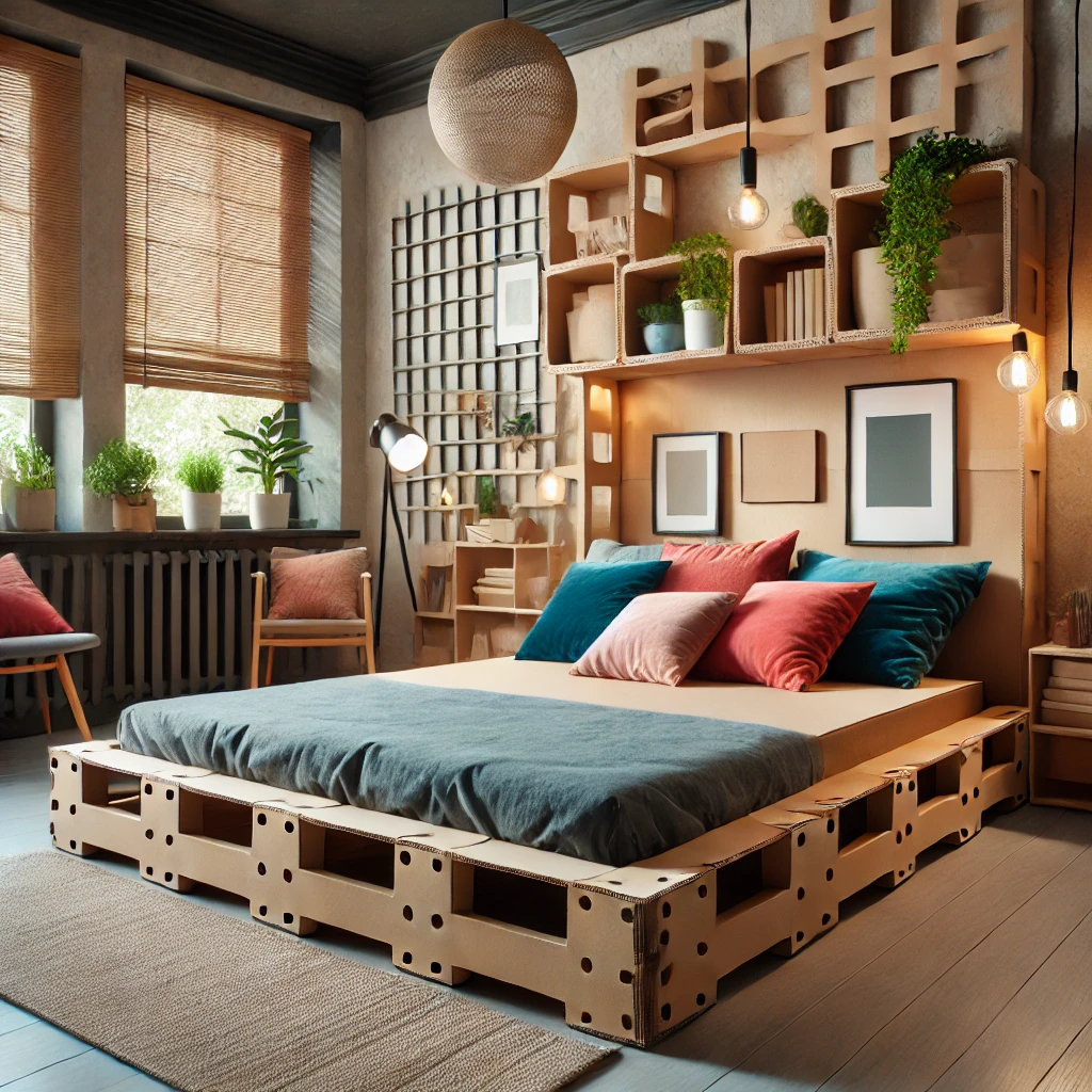 Cardboard eco-friendly bed frame design