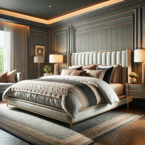 King bed with a luxurious quality bedding upgrade