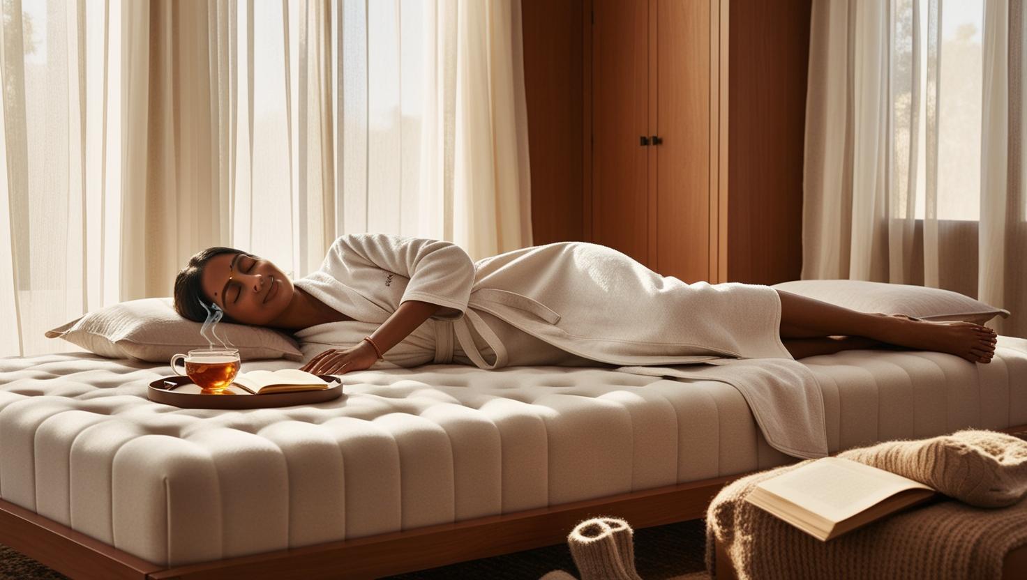 Side sleeper resting comfortably on one of the best memory foam mattresses