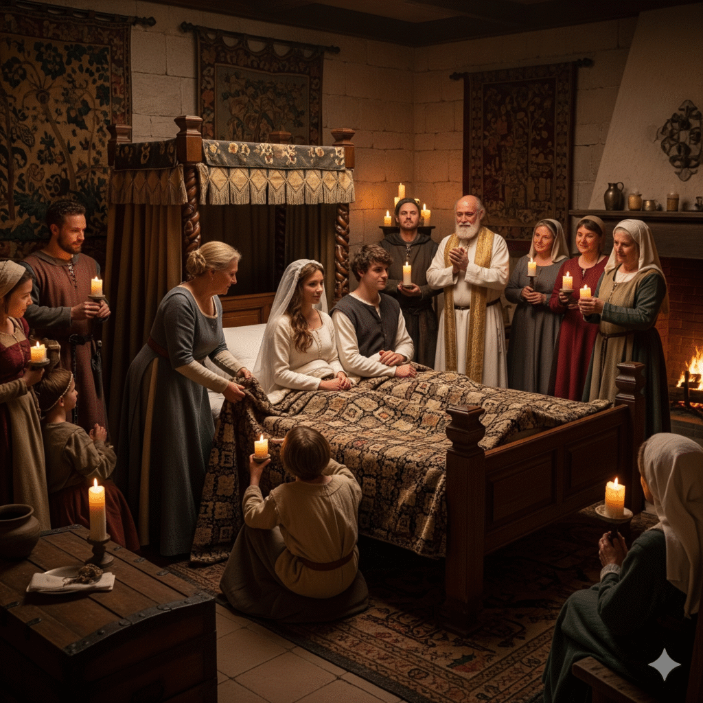 Historical and modern bedding ceremonies showing how traditions evolved from public rituals to private expressions of love