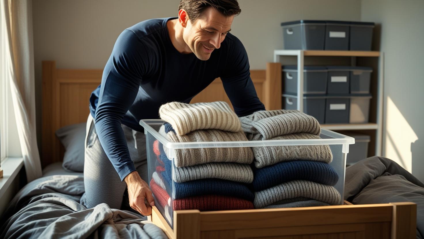 durable under-bed storage containers made of fabric and plastic