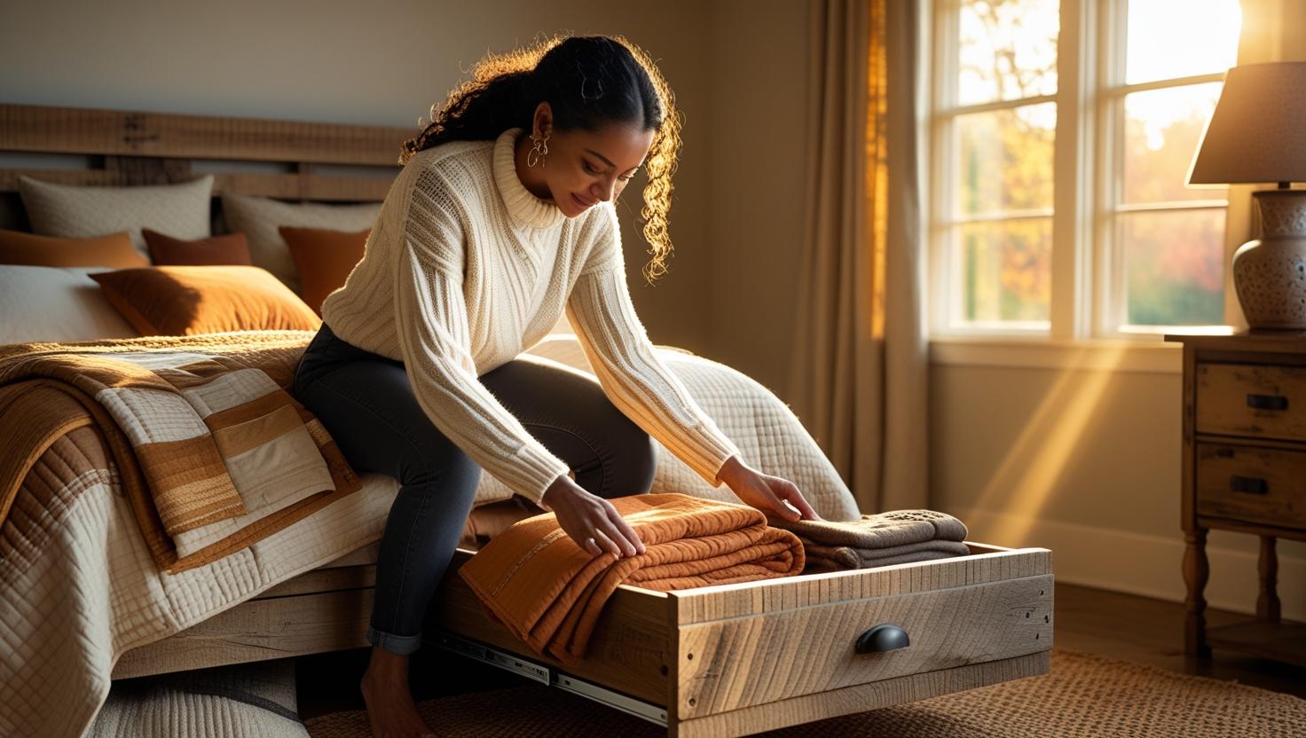 wheeled under-bed storage containers for easy access