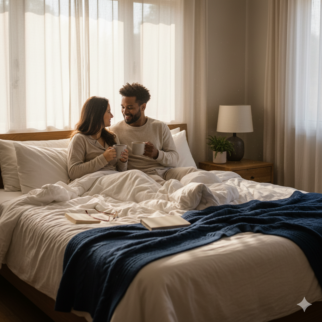 This ornate canopy and embroidered textiles recall courtly splendor while evoking the legacy of wedding bedding ceremonies.