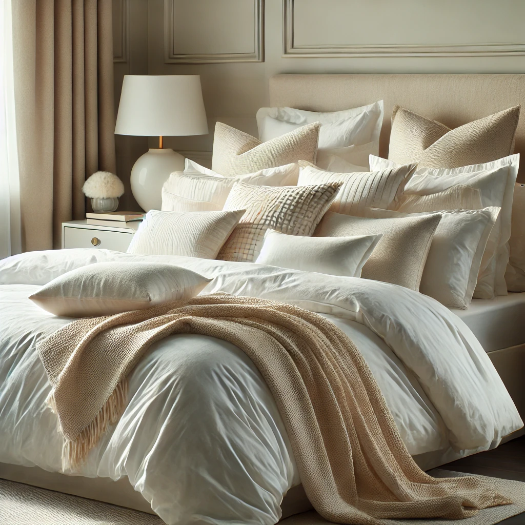 queen size bed dimensions illustrated in room setting