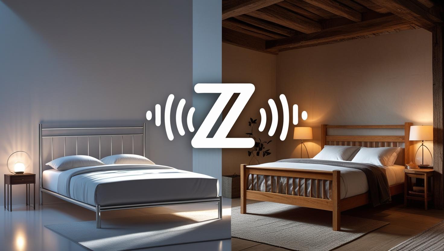 Tightening bolts on a metal bed frame to stop squeaking