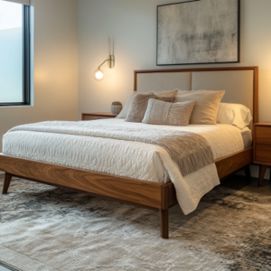 Stylish king-size platform—bed frame upgrade