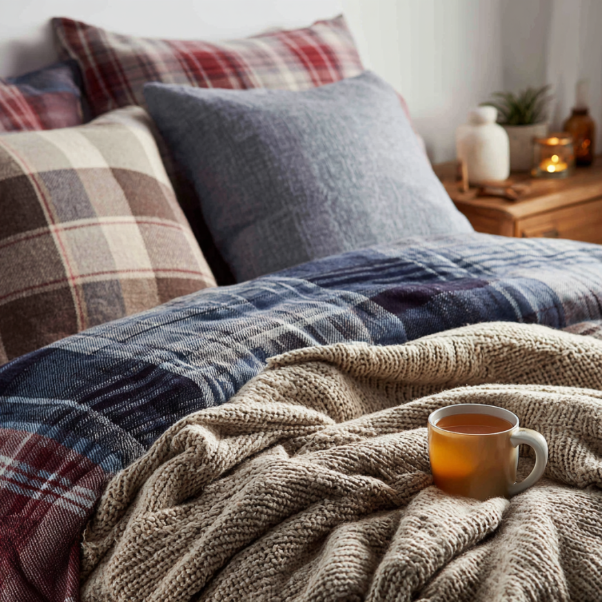 seasonal layering with cozy bedding materials for adaptable comfort