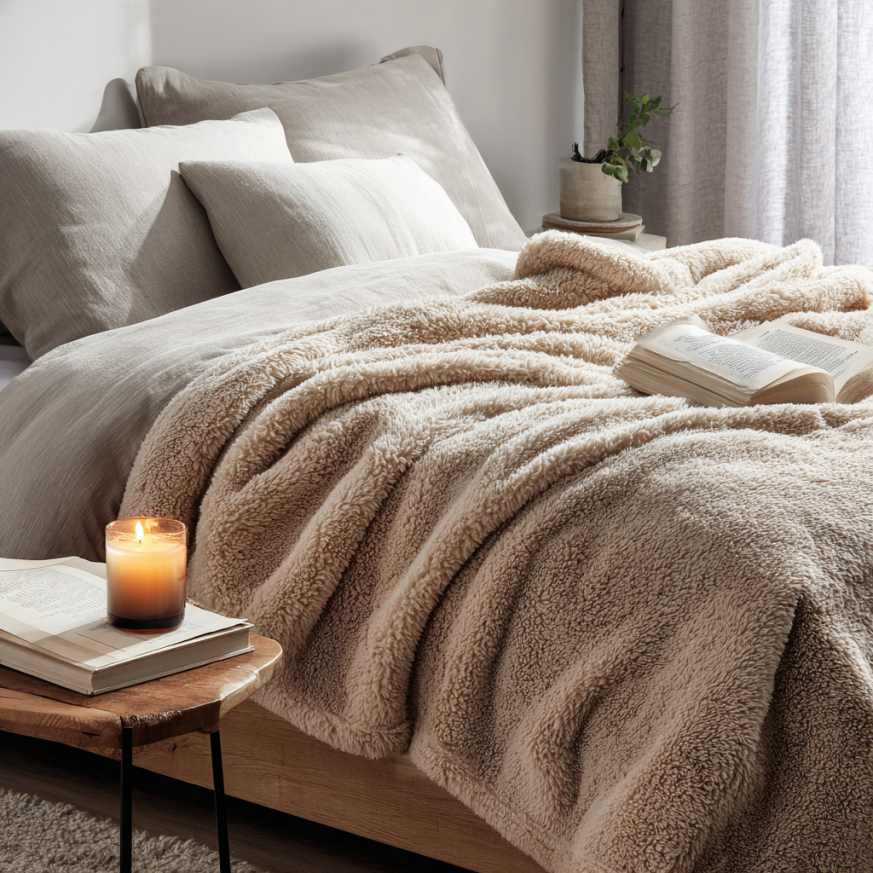 fleece blanket cozy bedding materials for extra warmth