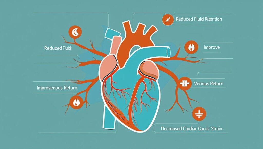 Sustainable bed frame raised for Inclined Bed Therapy and heart health benefits