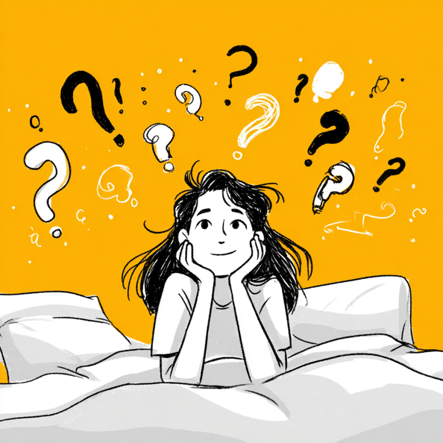 Illustration of questions about the perfect comforter