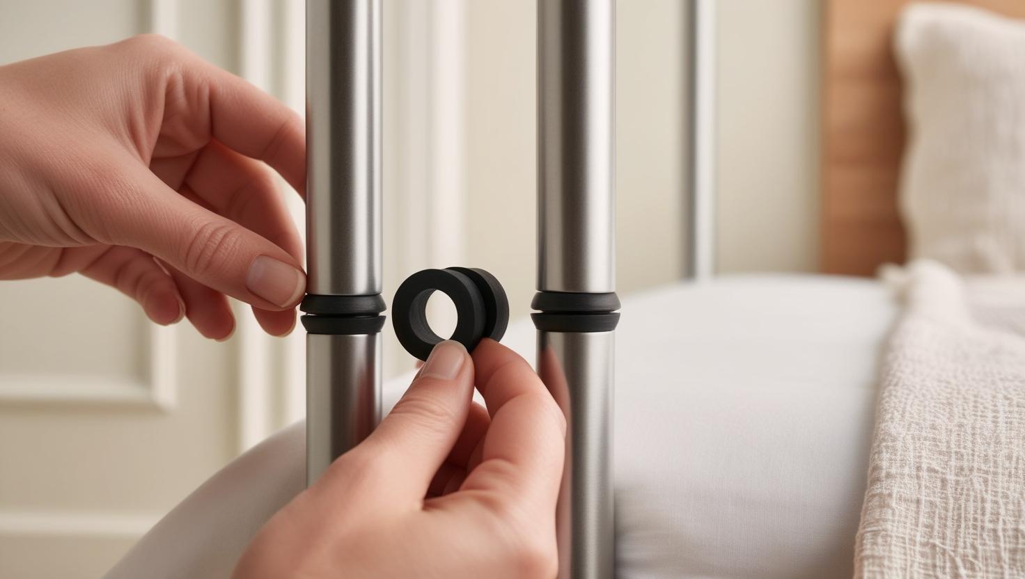 Tighten metal bed frame bolts to stop squeaking noises
