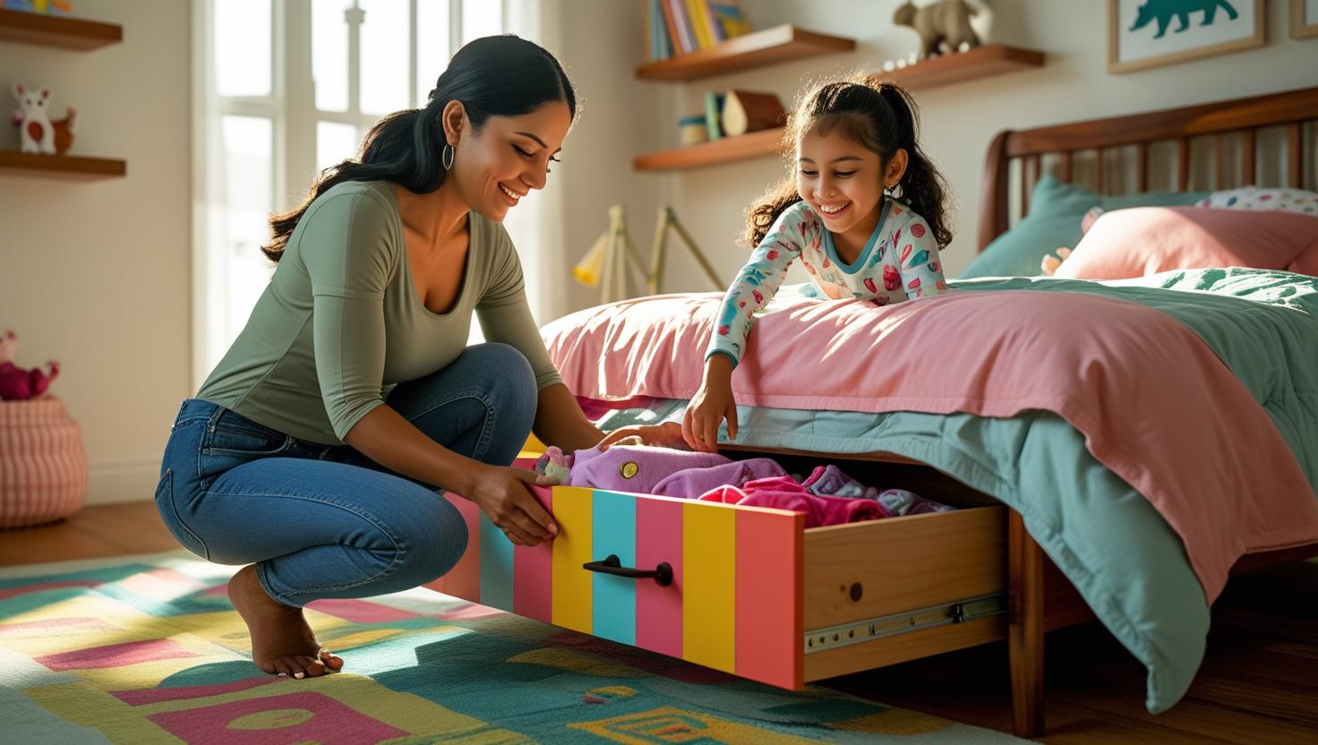 Organizing space with Under-Bed Drawers