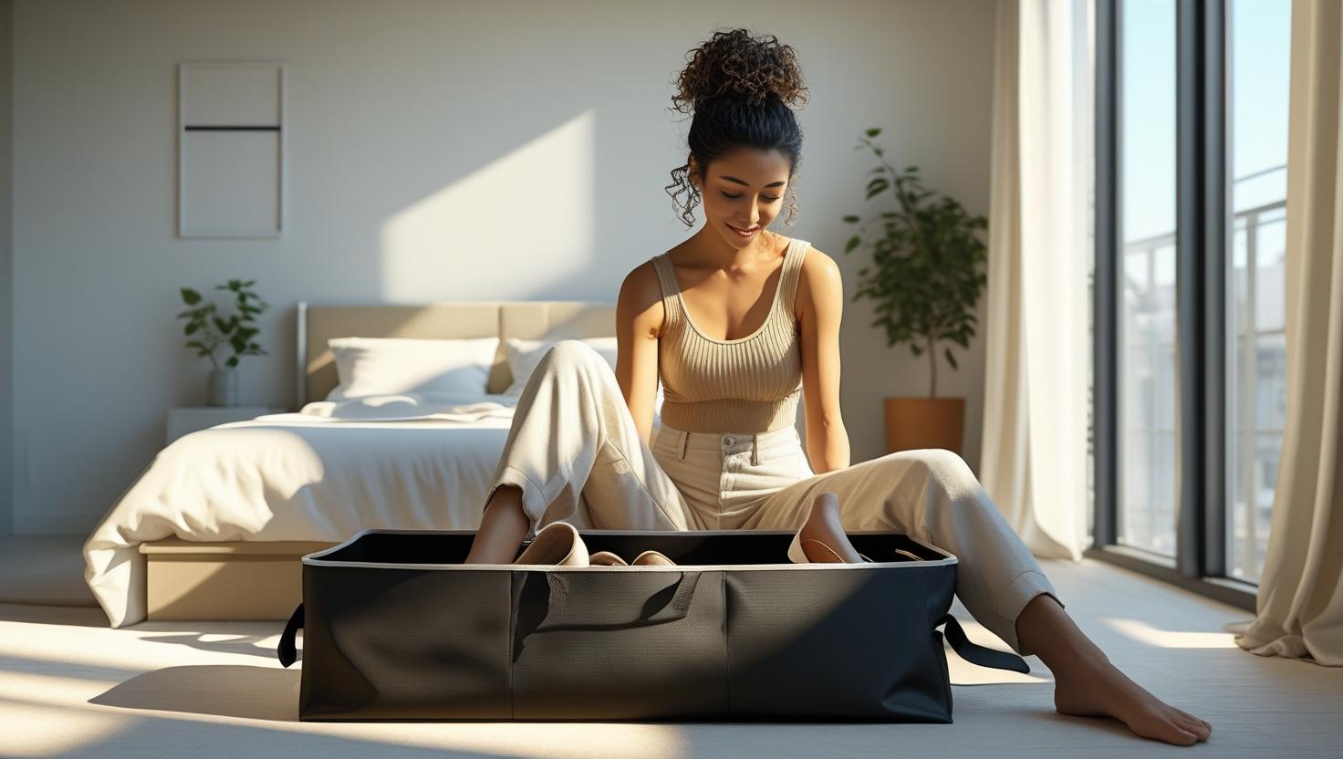 Choosing under-bed shoe storage options