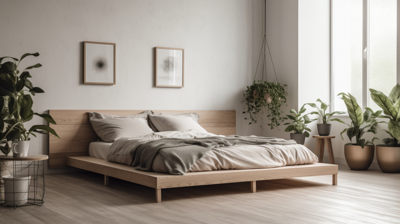 Serene Bedroom Sanctuary minimalist bedroom with no visible clutter