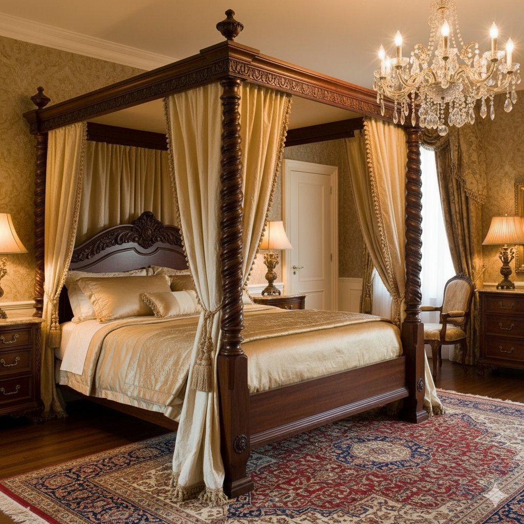 Minimalist metal option within the best canopy bed frames