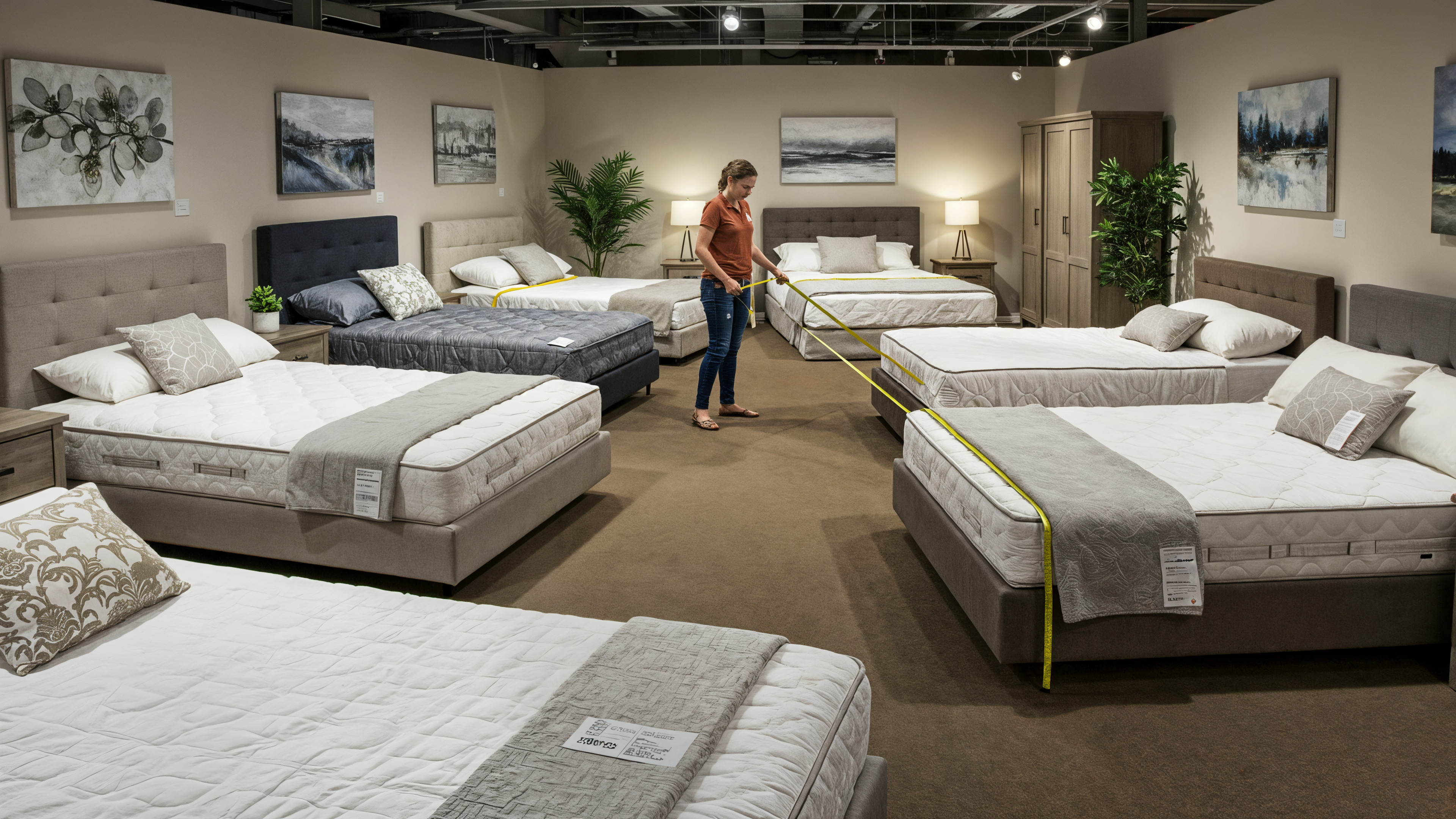 Overview of bed sizes for different room types