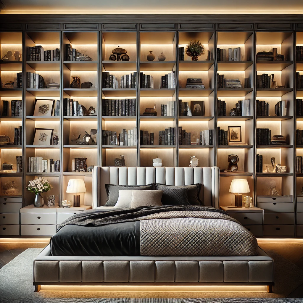 Headboard with Storage and Lighting