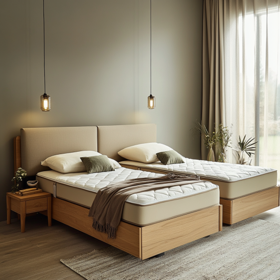 The Doppelbett method as a solution for better sleep in couples with different mattress needs.