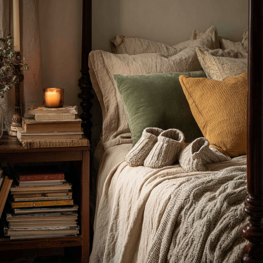 Hybrid canopy and poster bed design blending both styles