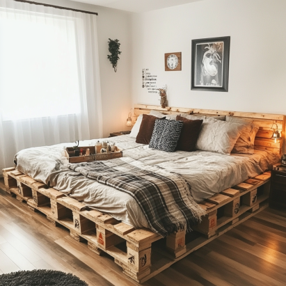 Long-lasting construction showing advantages of sustainable bed frame