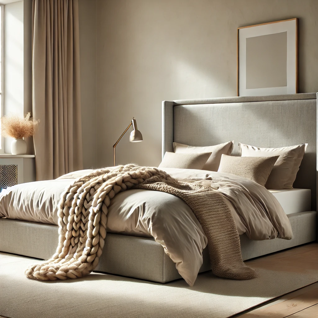 Classic wingback top velvet bed frames