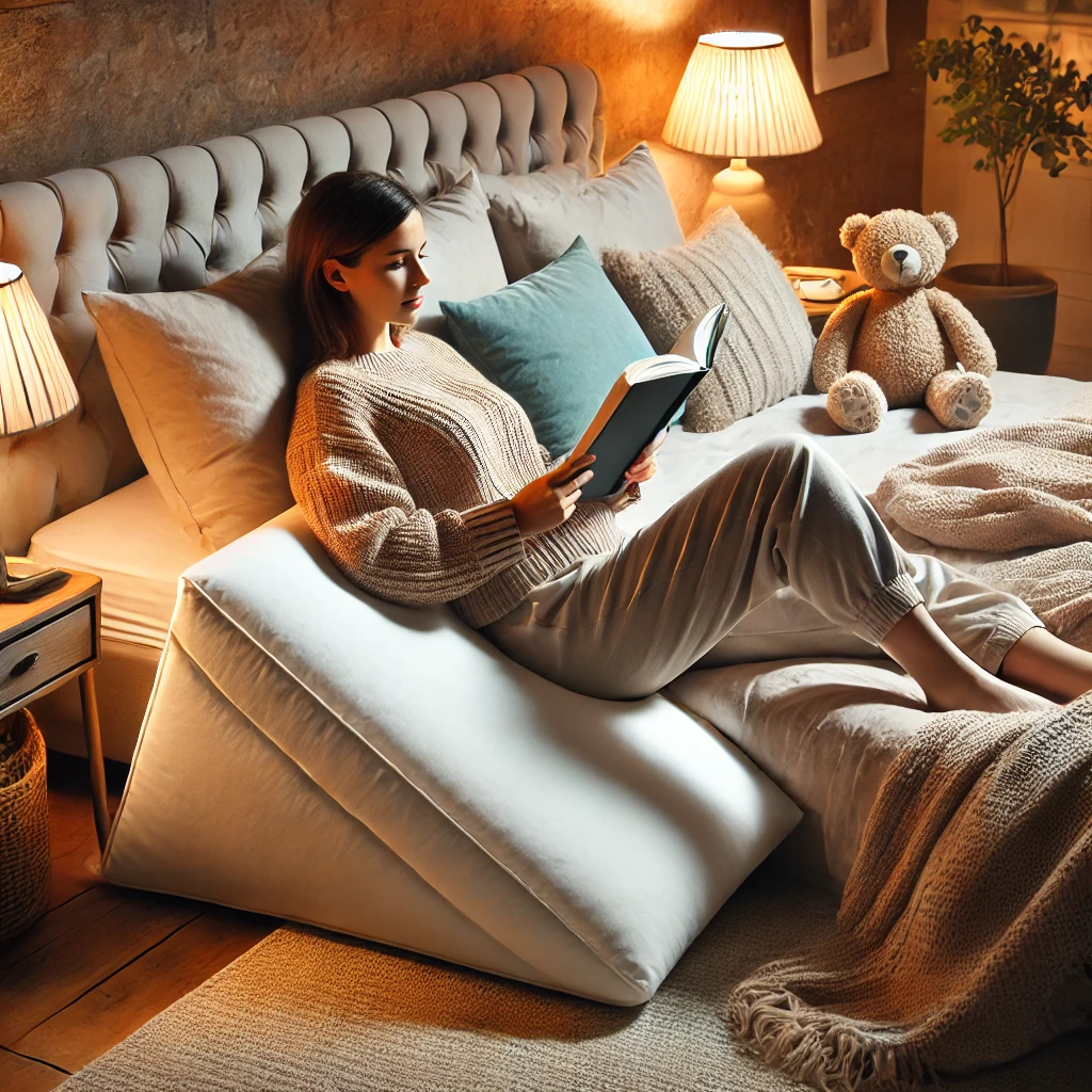 How to incline your bed using a wedge pillow for reflux relief