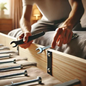 Visible cracks on old bed frame signal it’s time to upgrade