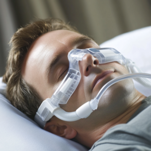 CPAP machine managing sleep disorder effects for restful sleep