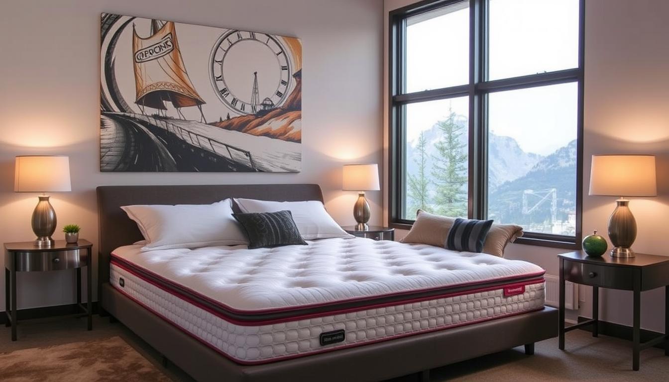 Side-by-side layout comparing mattress sizes for couples