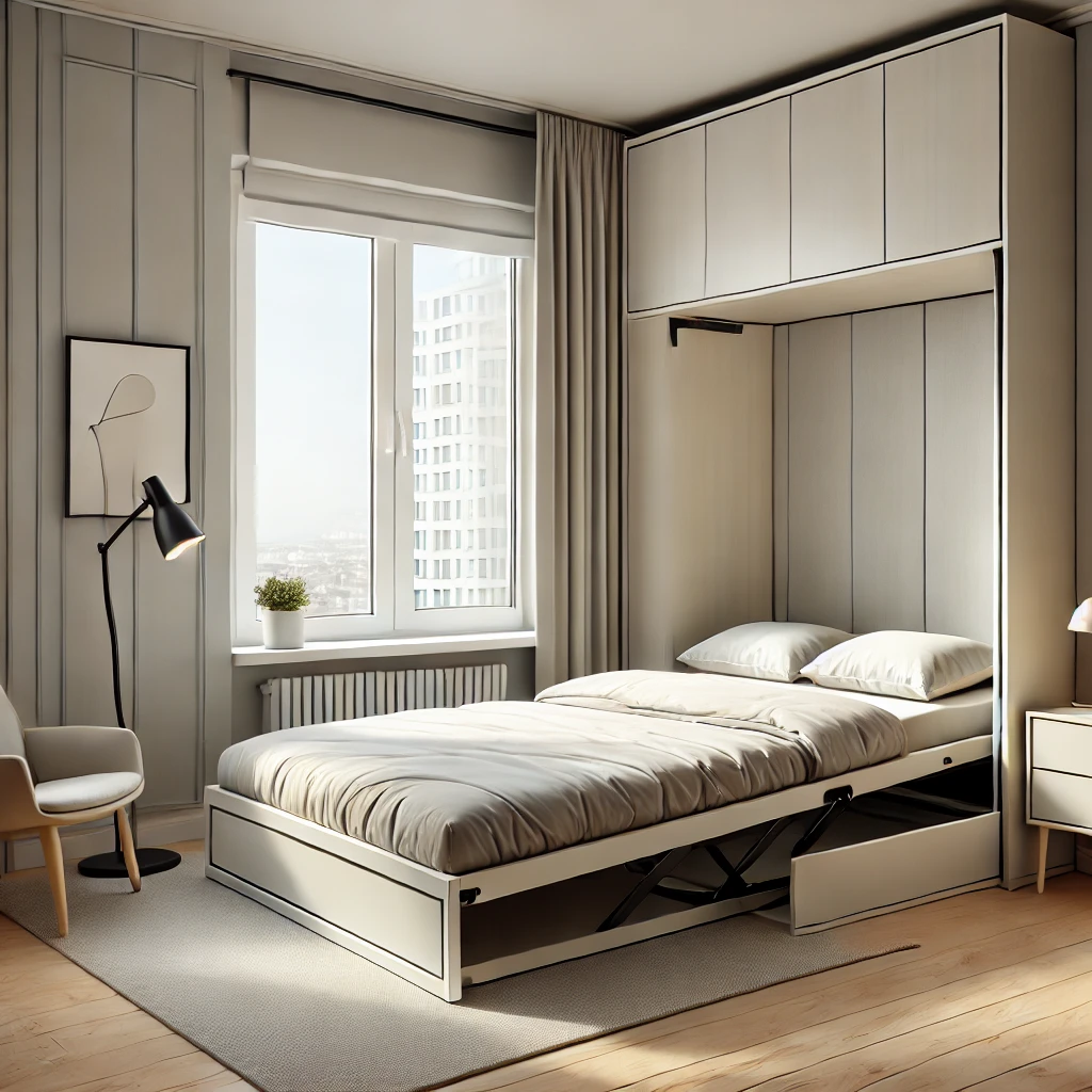 Modern guest room with the best foldable bed frames in use