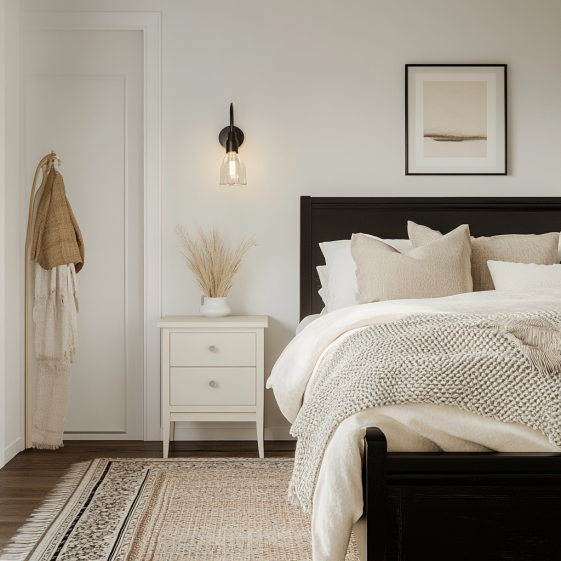 ivory night stand with storage drawers