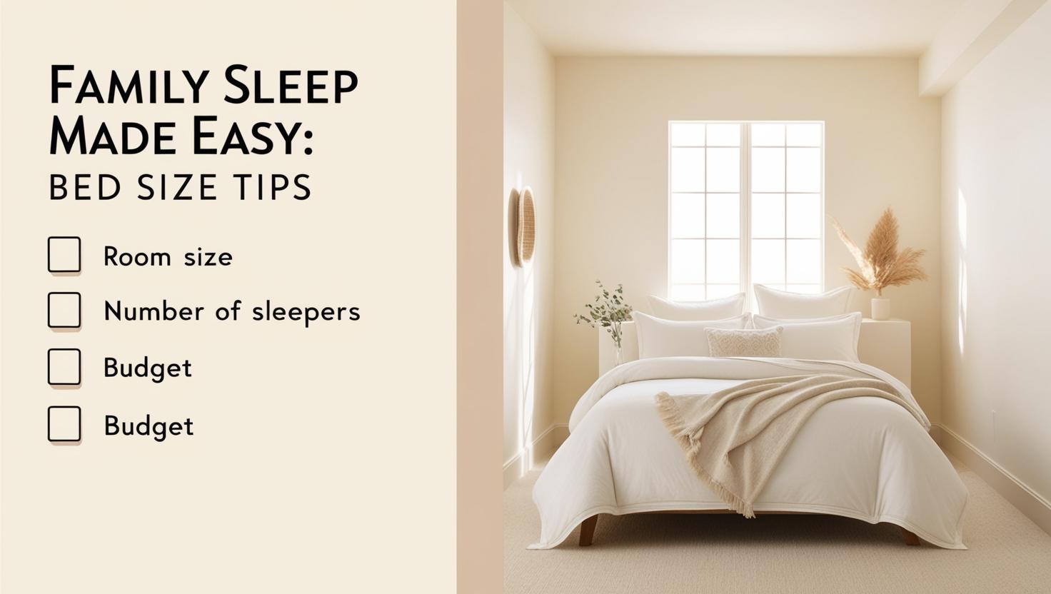 Chart comparing bed sizes for families choosing the right bed size