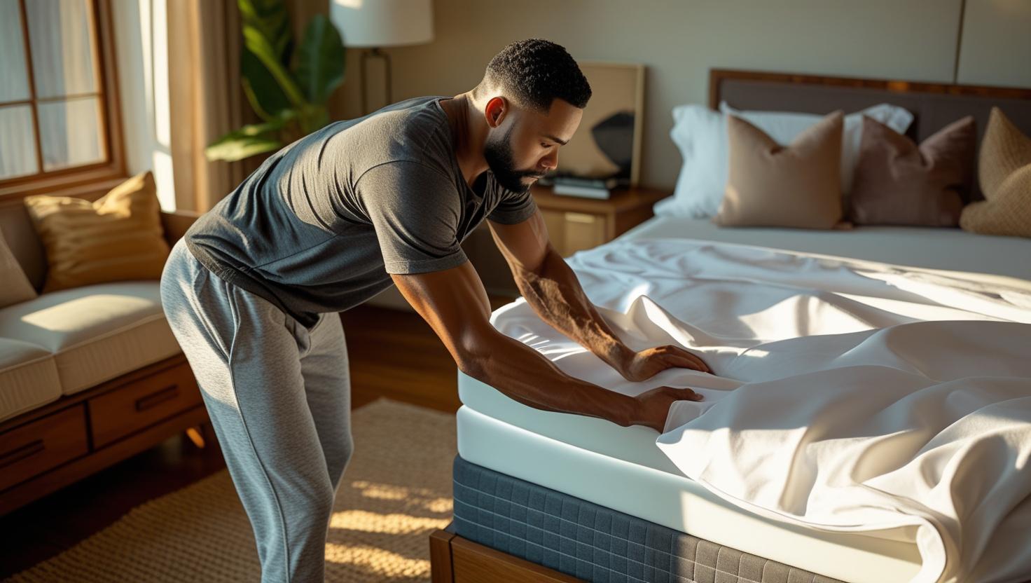 This photo highlights how top luxury mattresses use breathable covers, open-cell foams, and pocketed coils to stay cool and comfortable.