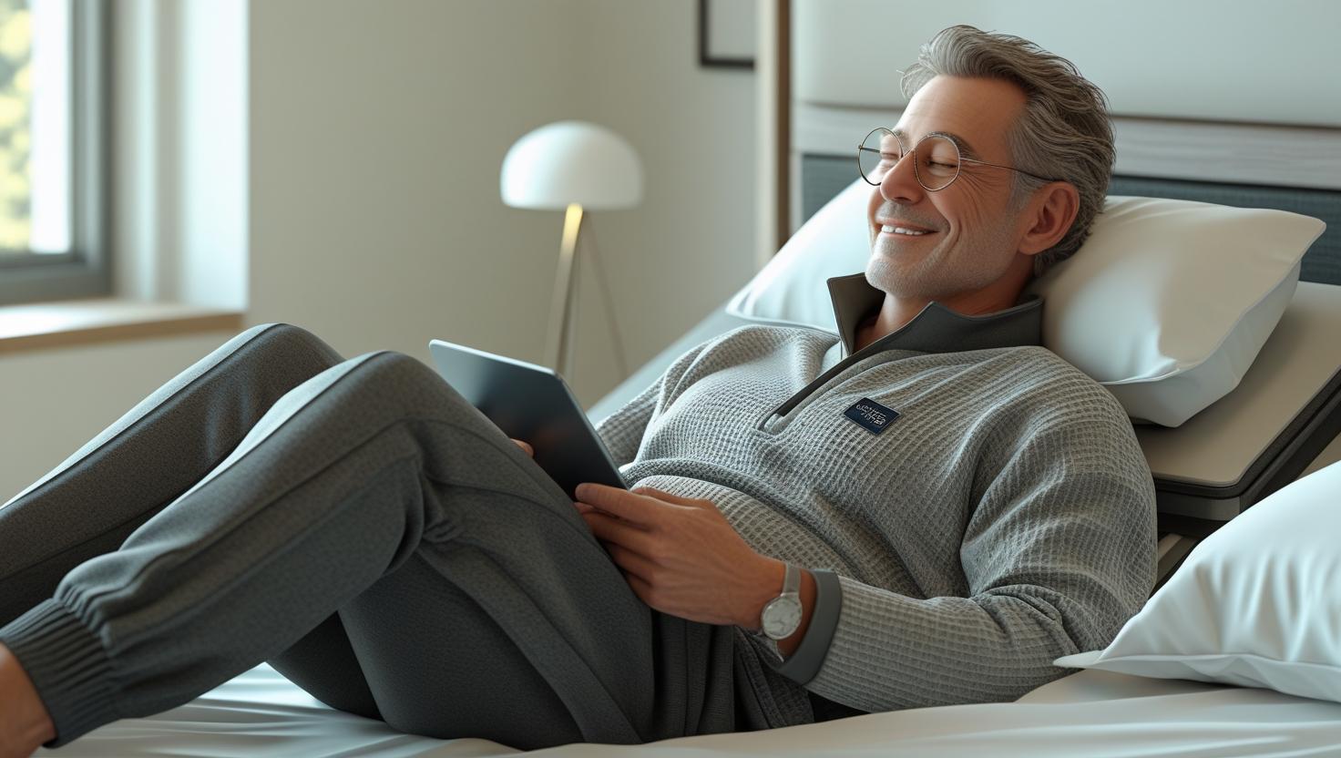 Modern adjustable bed frame in cozy bedroom setting for better sleep