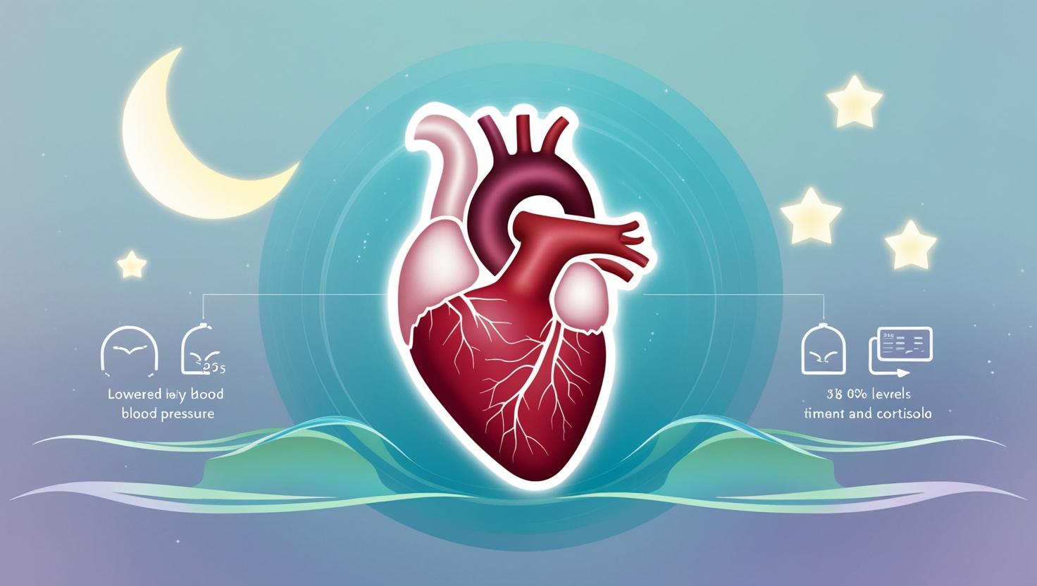 Visual concept of heart recovery during sleep illustrating the impact of sleep on heart health.