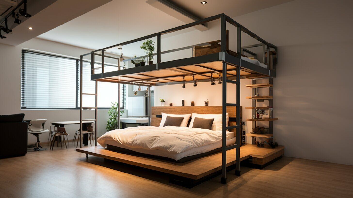 A low-profile platform bed with drawers to highlight bed frame materials that enhance storage and support.