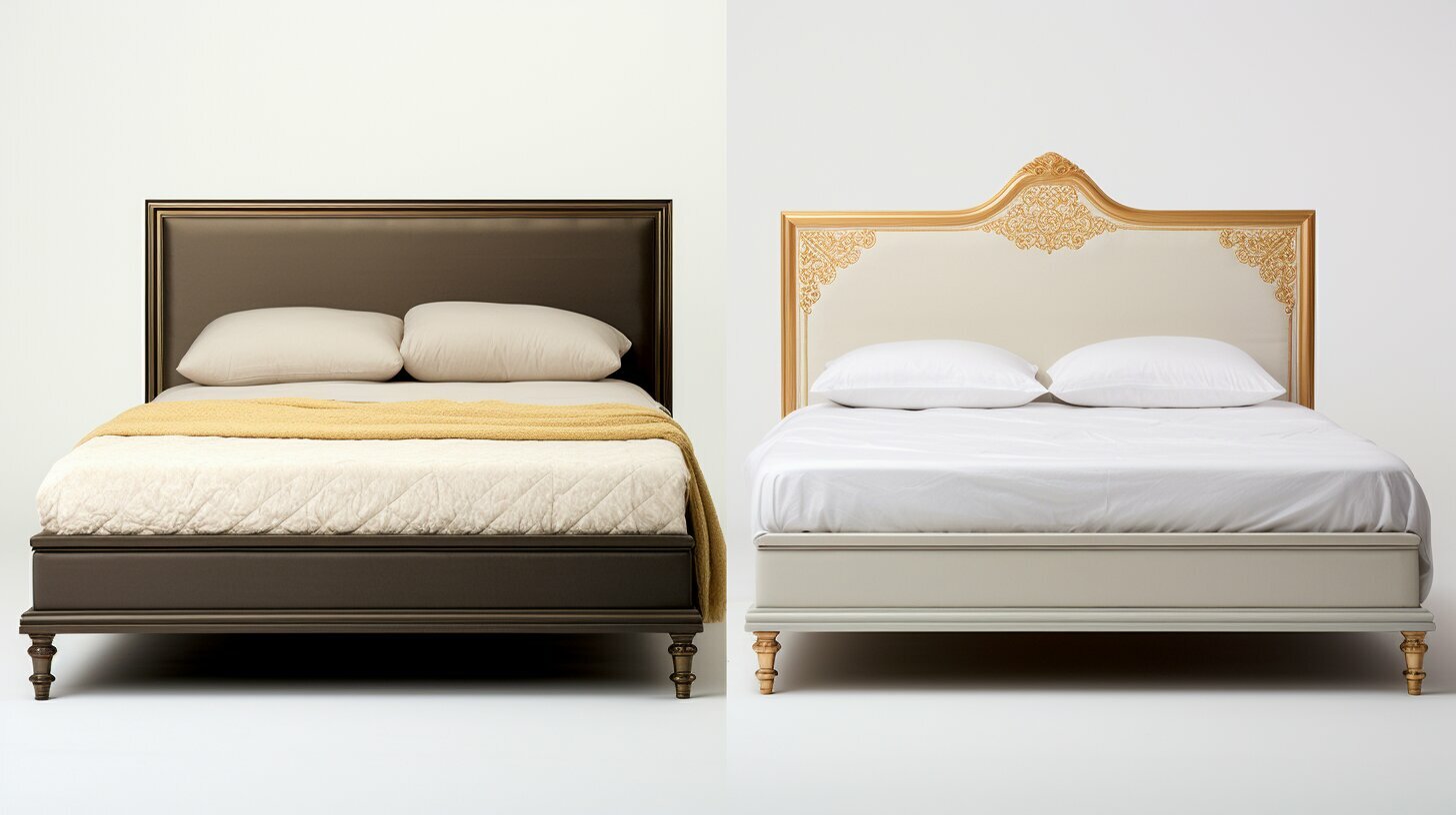 Finished bedroom featuring a custom bed frame