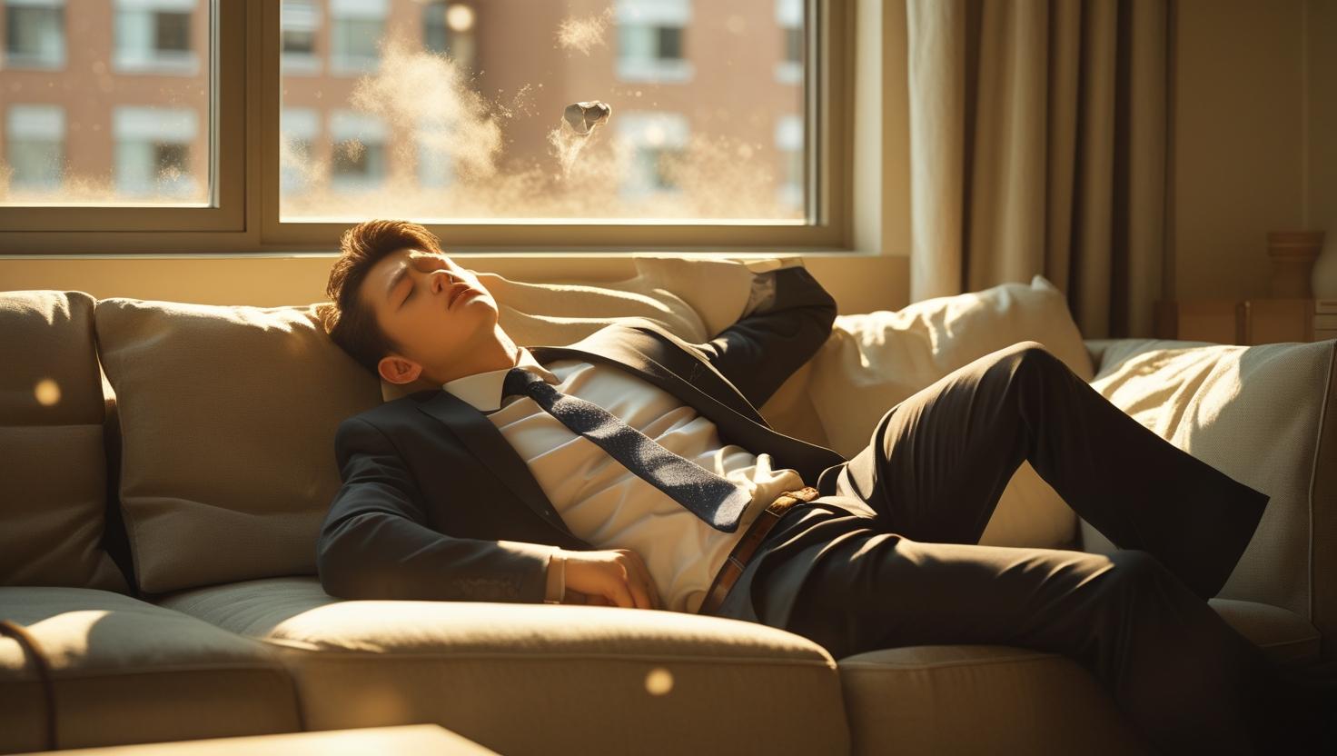 Illustration showing how sleep debt builds up over time