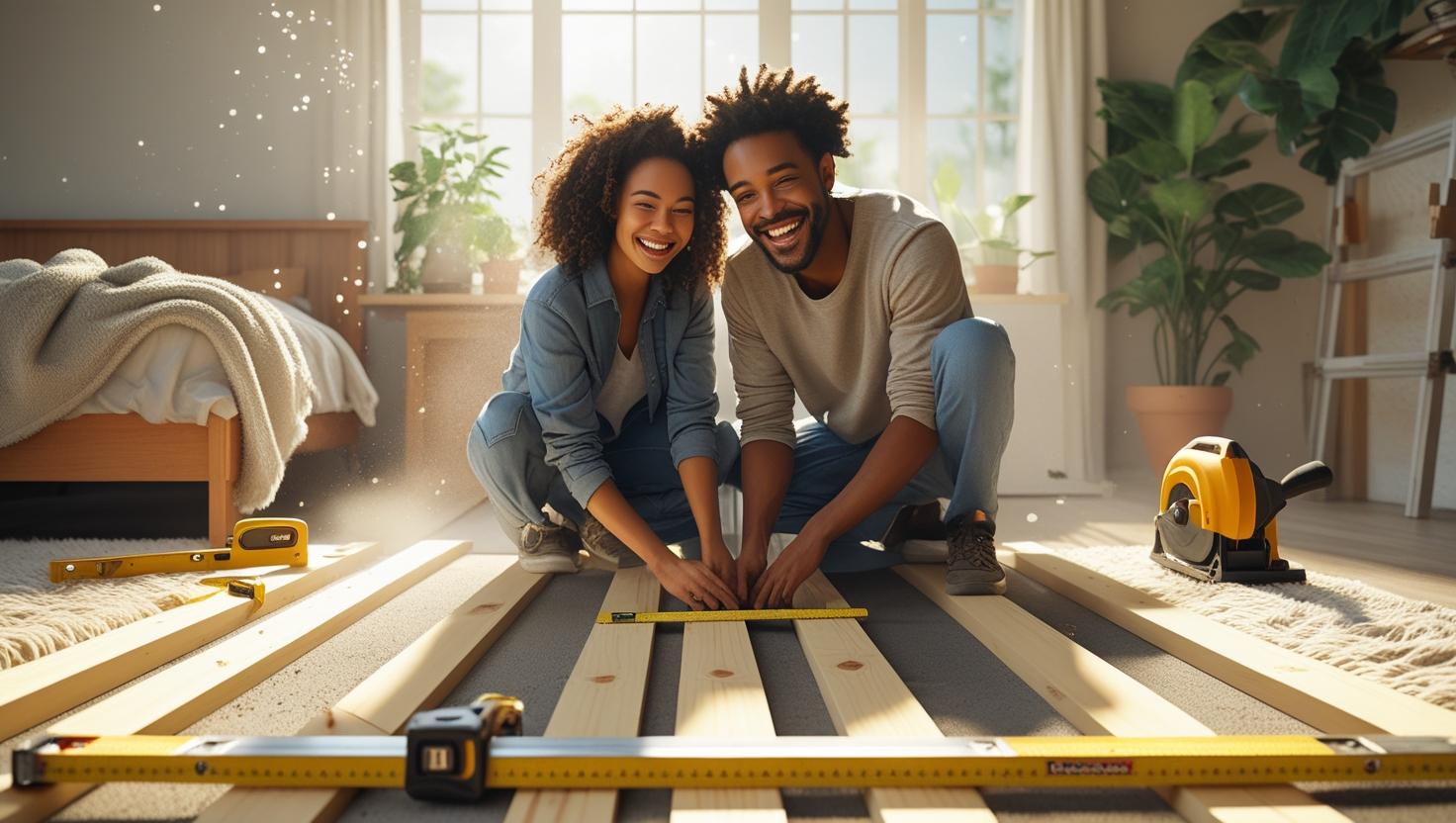 DIY Bed Projects overview with cozy bedroom decor