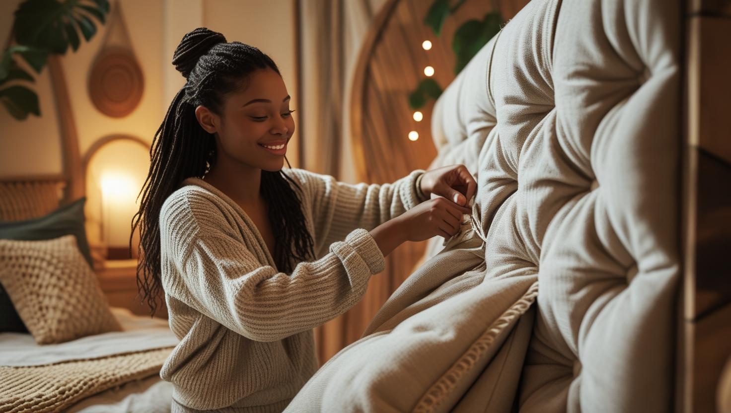 DIY headboards to match your bed project in modern bedroom