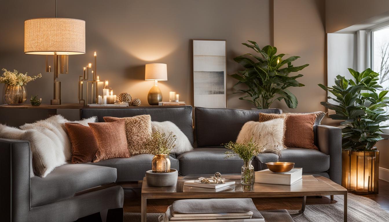 Lamps and lighting positioned at different heights