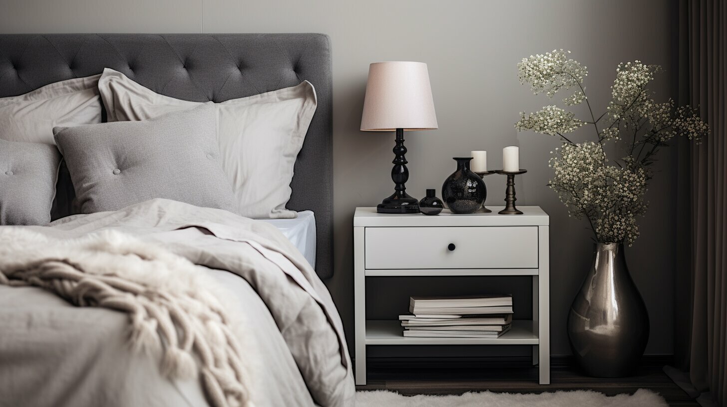 Various types of nightstands and bedside tables