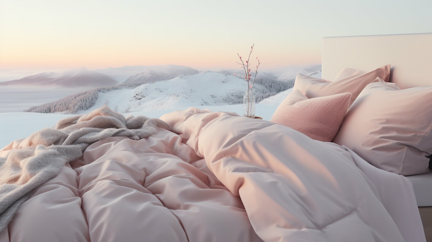 Bedroom setup showing airflow and cooling methods