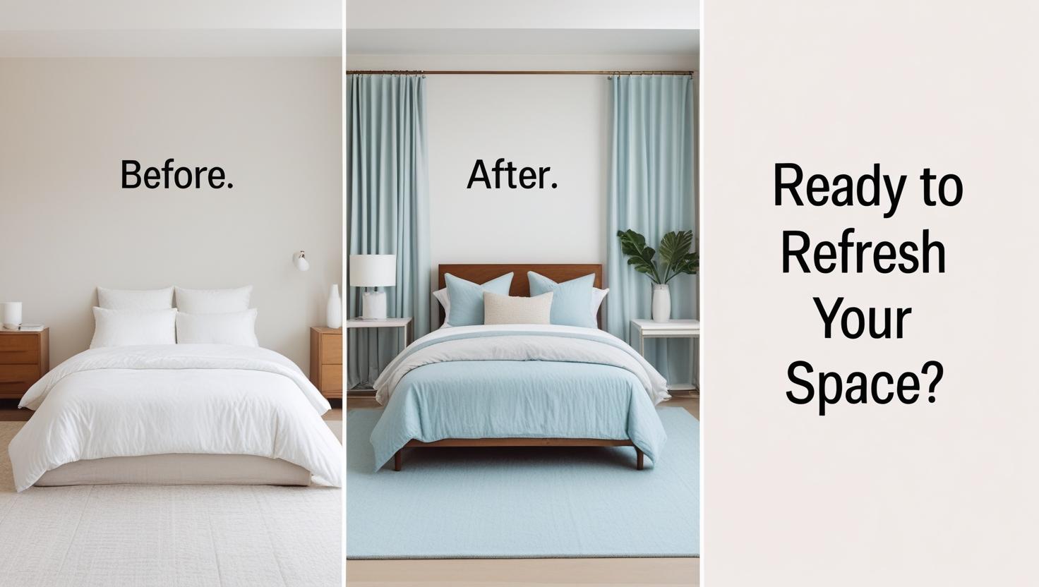 serene bedroom lit with soft blue LED bedroom accessories ideas