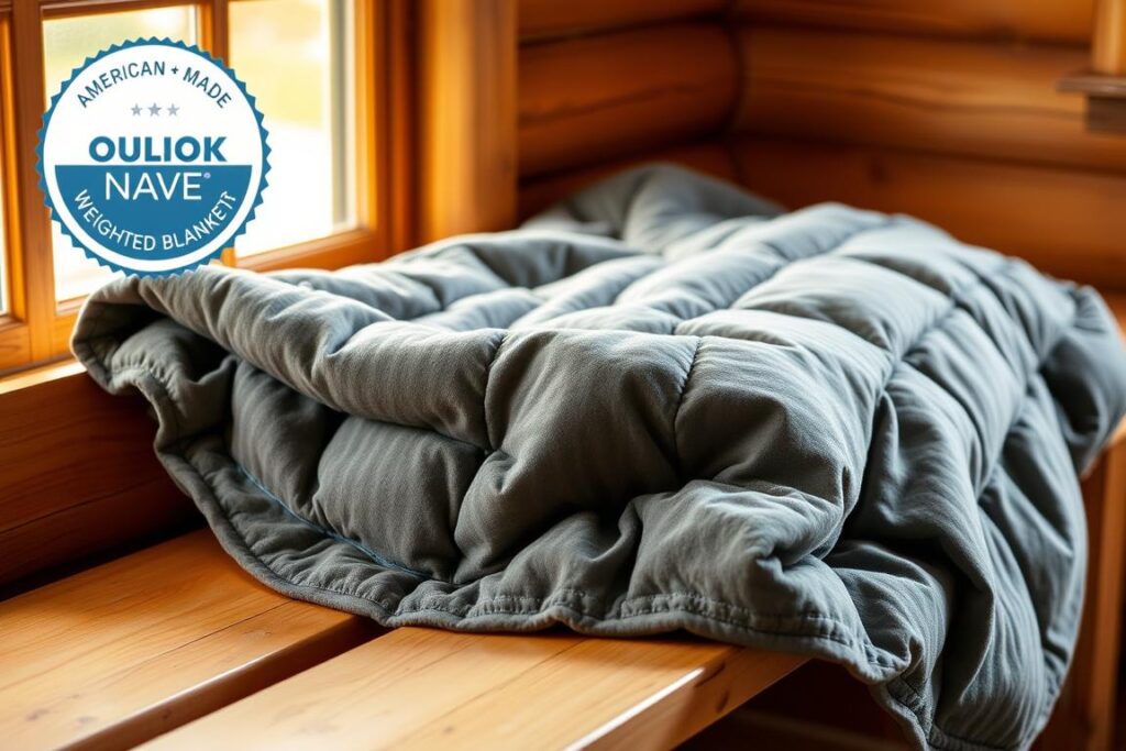 American-made Best Weighted Blanket options on a couch