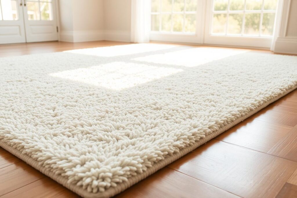 Layering Rugs in Bedroom works best when the base rug is sized first using painter’s tape around the bed.