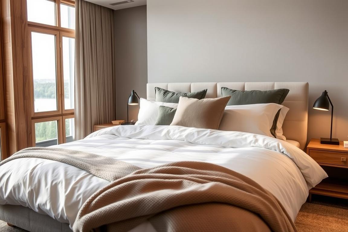 how to get better sleep with a cool dark quiet bedroom and breathable bedding