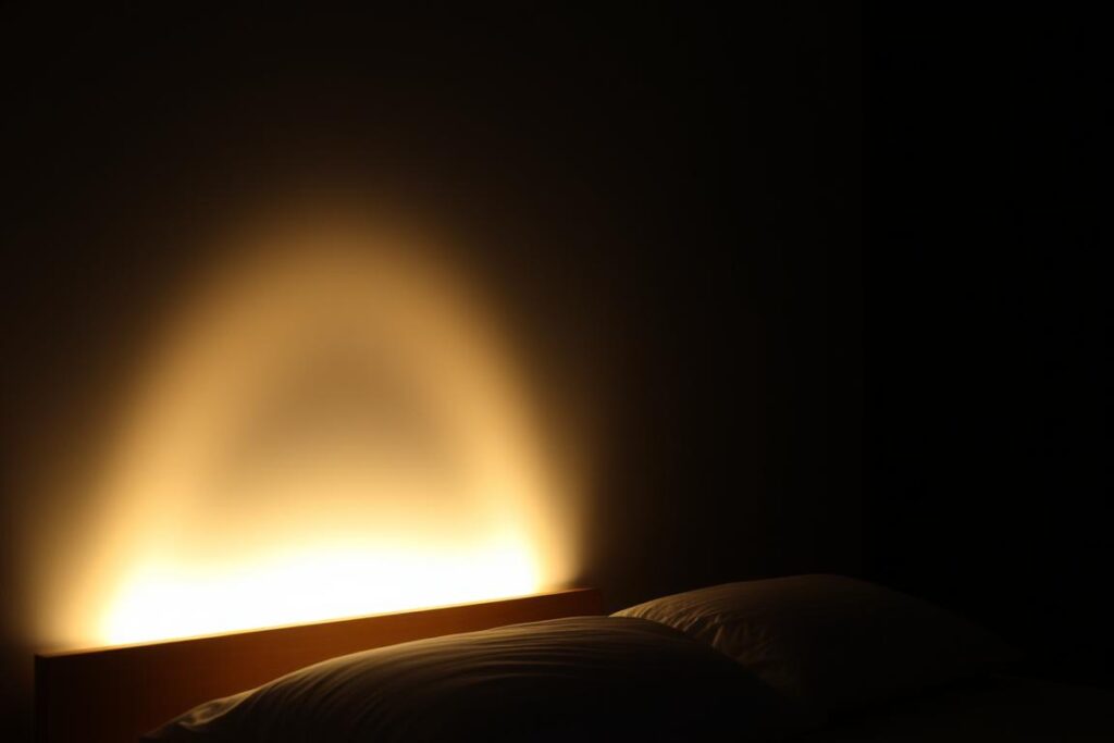 led lighting bedroom ideas with a backlit headboard halo