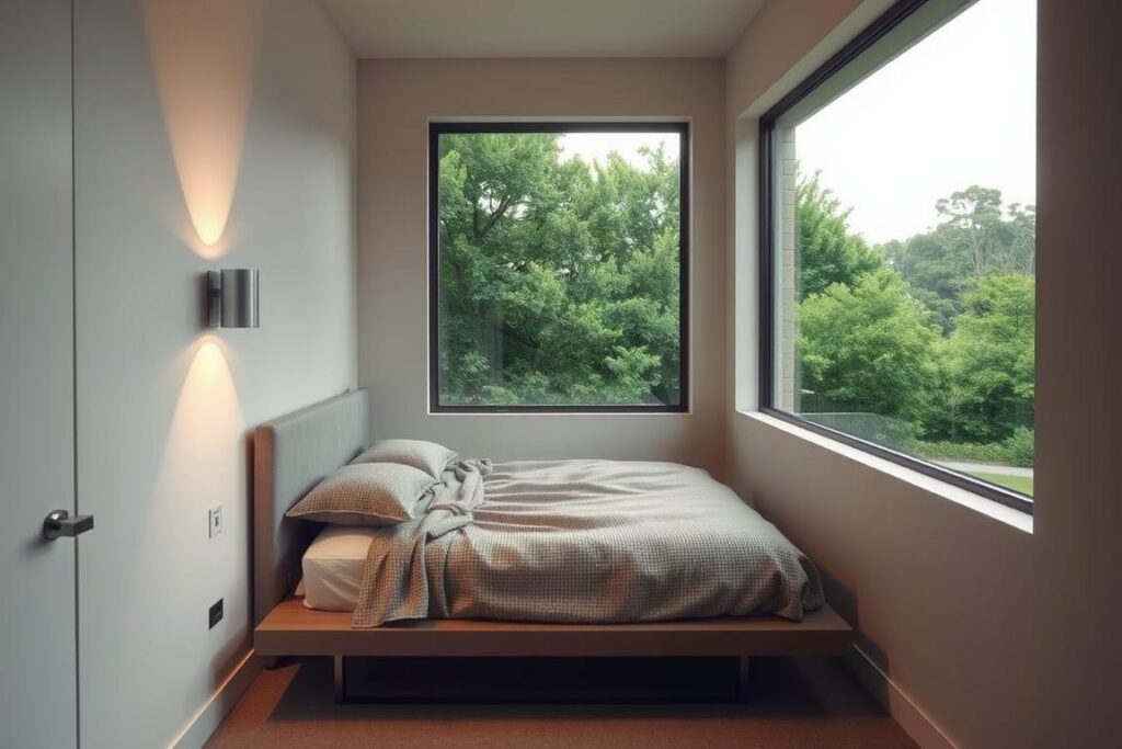 corner bed approach for small bedroom layout ideas